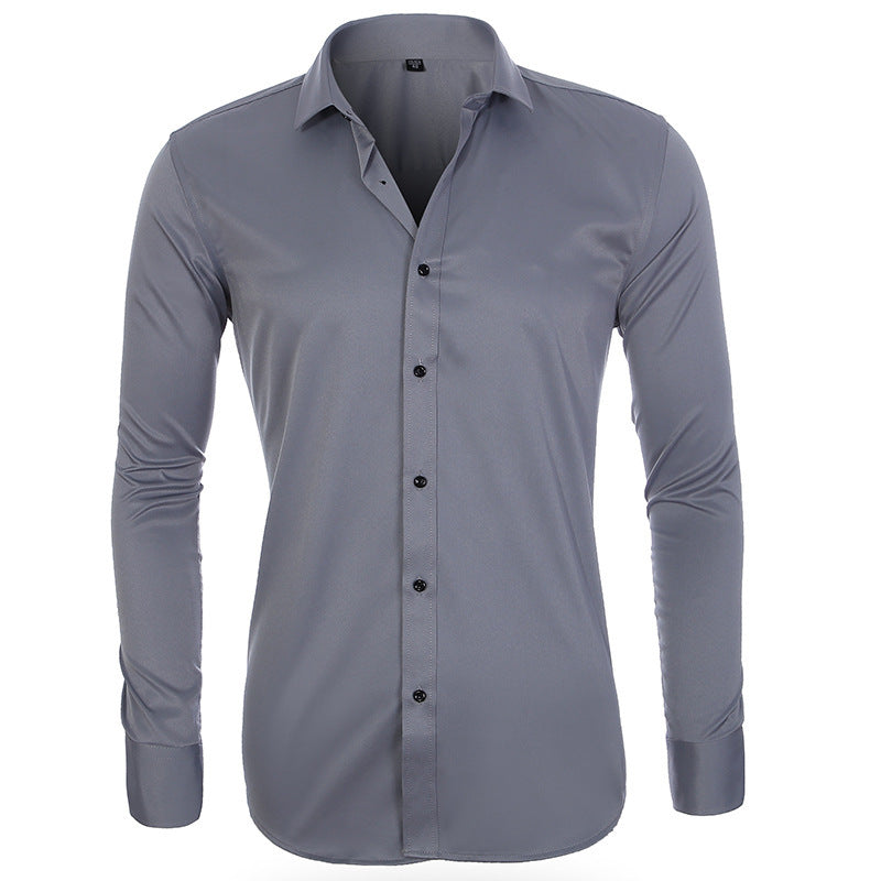 Men's Long-sleeve Non-iron Micro-stretch Shirt
