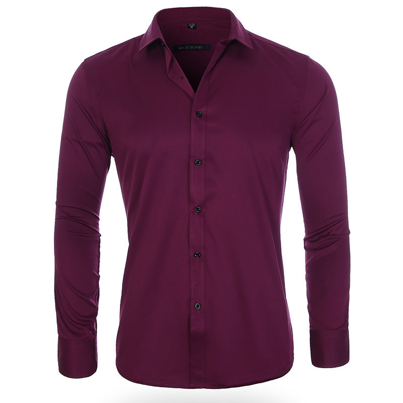 Men's Long-sleeve Non-iron Micro-stretch Shirt