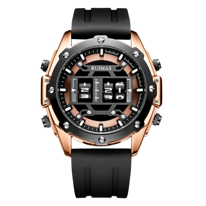 Sport leather men's quartz watch
