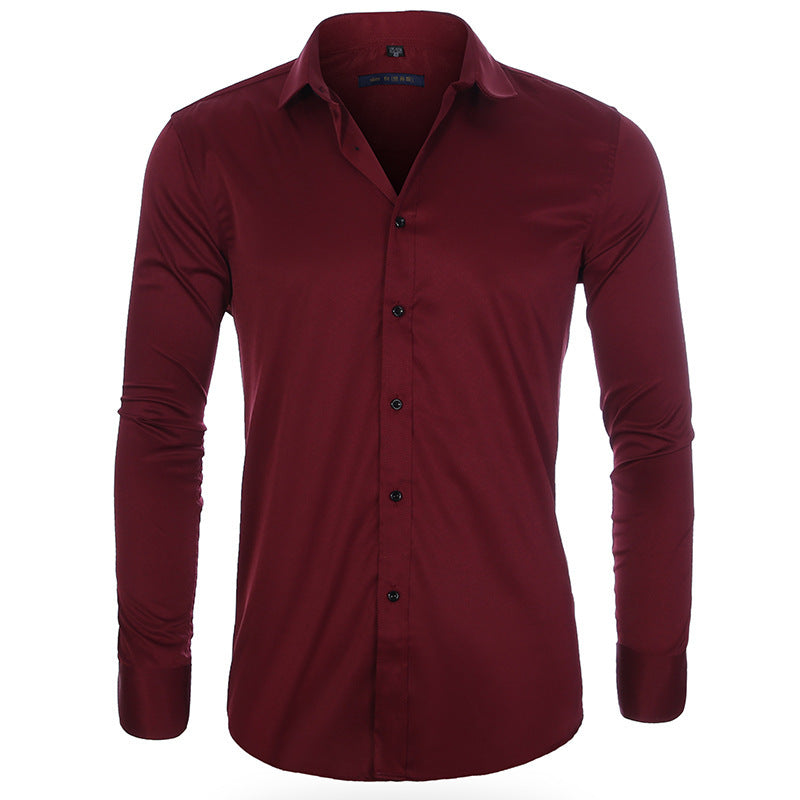 Men's Long-sleeve Non-iron Micro-stretch Shirt