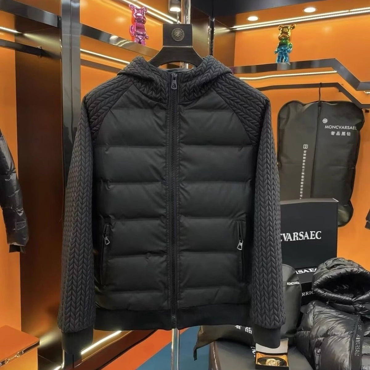 Men's Winter Casual Thick Slim-fit Warm Hooded Cotton Coat