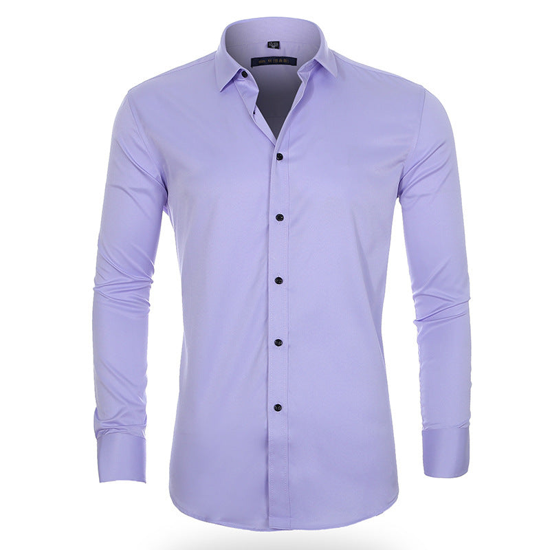 Men's Long-sleeve Non-iron Micro-stretch Shirt
