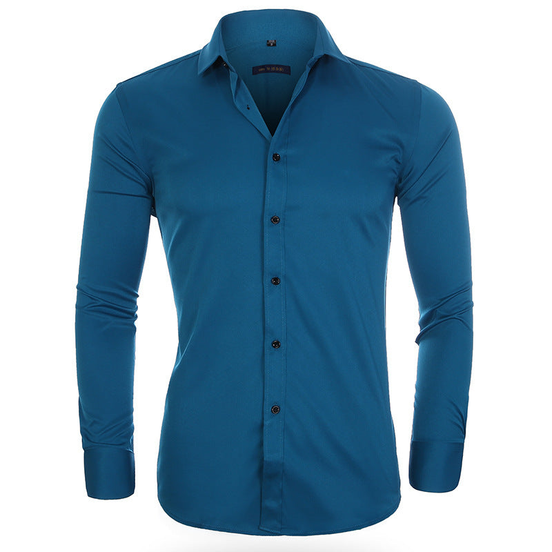 Men's Long-sleeve Non-iron Micro-stretch Shirt