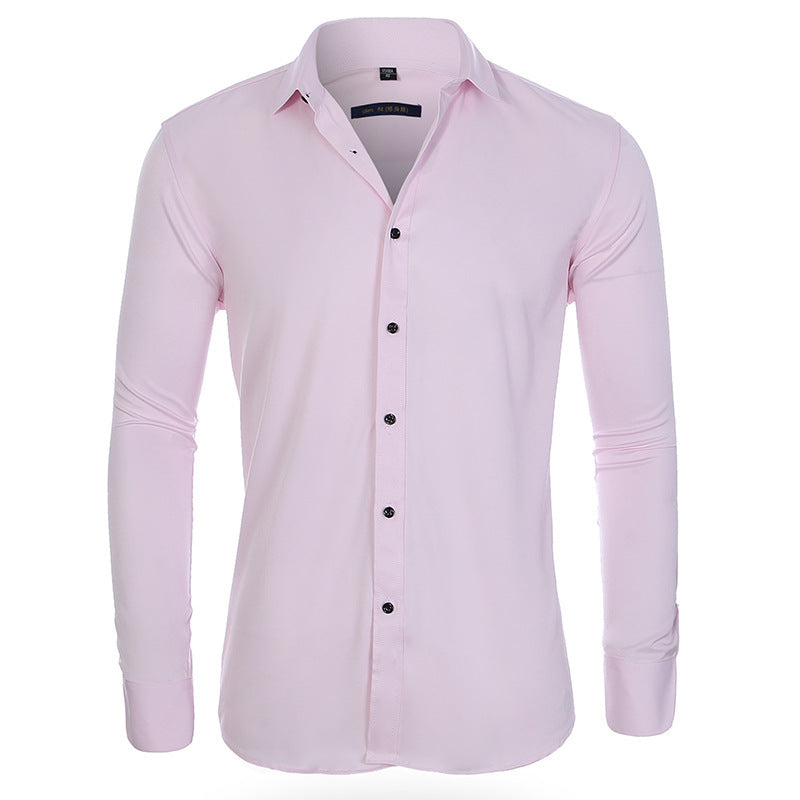 Men's Long-sleeve Non-iron Micro-stretch Shirt