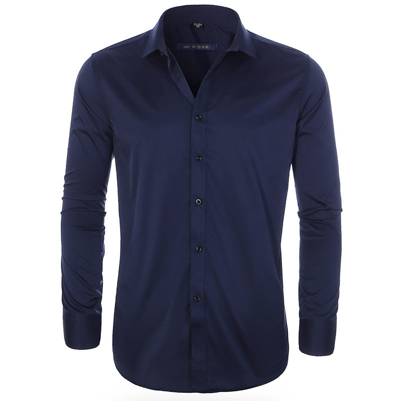 Men's Long-sleeve Non-iron Micro-stretch Shirt
