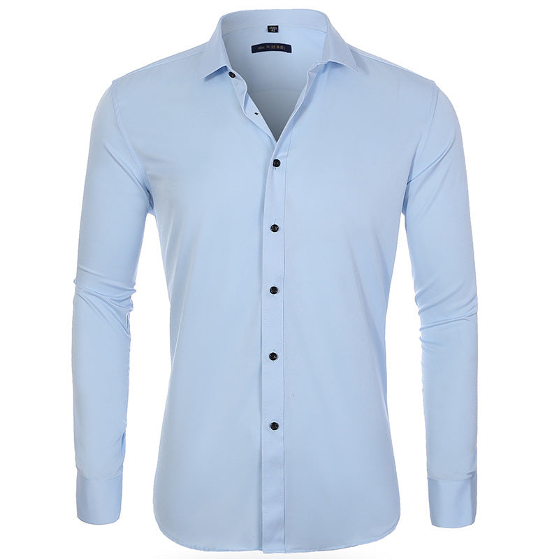 Men's Long-sleeve Non-iron Micro-stretch Shirt