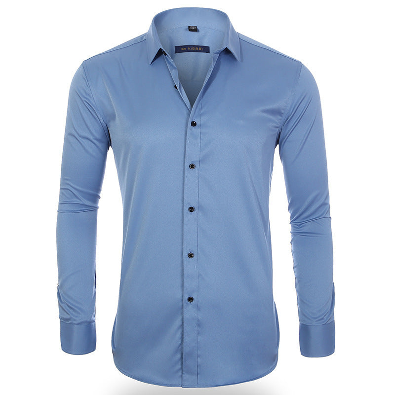 Men's Long-sleeve Non-iron Micro-stretch Shirt