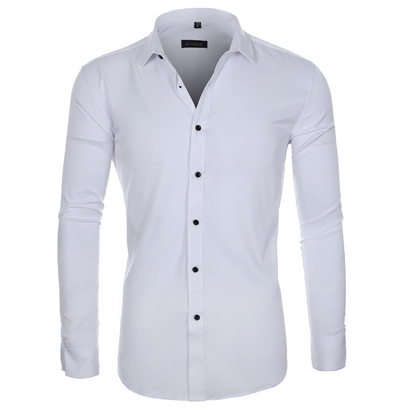 Men's Long-sleeve Non-iron Micro-stretch Shirt