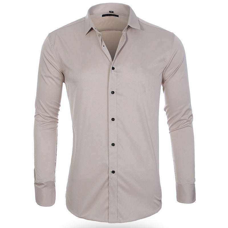 Men's Long-sleeve Non-iron Micro-stretch Shirt